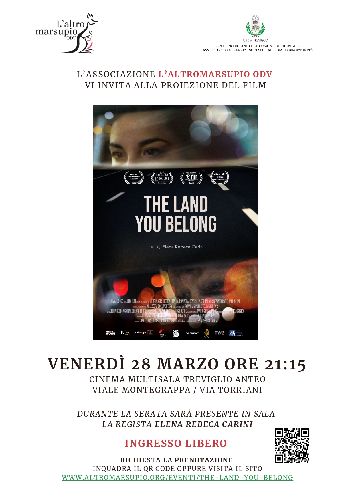 Proiezione del film: The land you belong